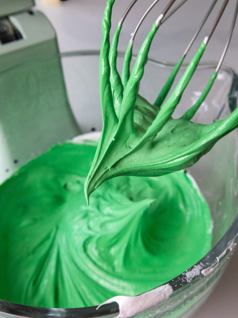 image of green meringue
