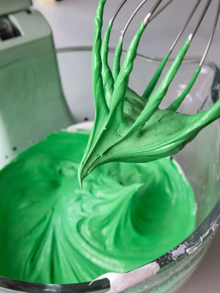 image of green meringue
