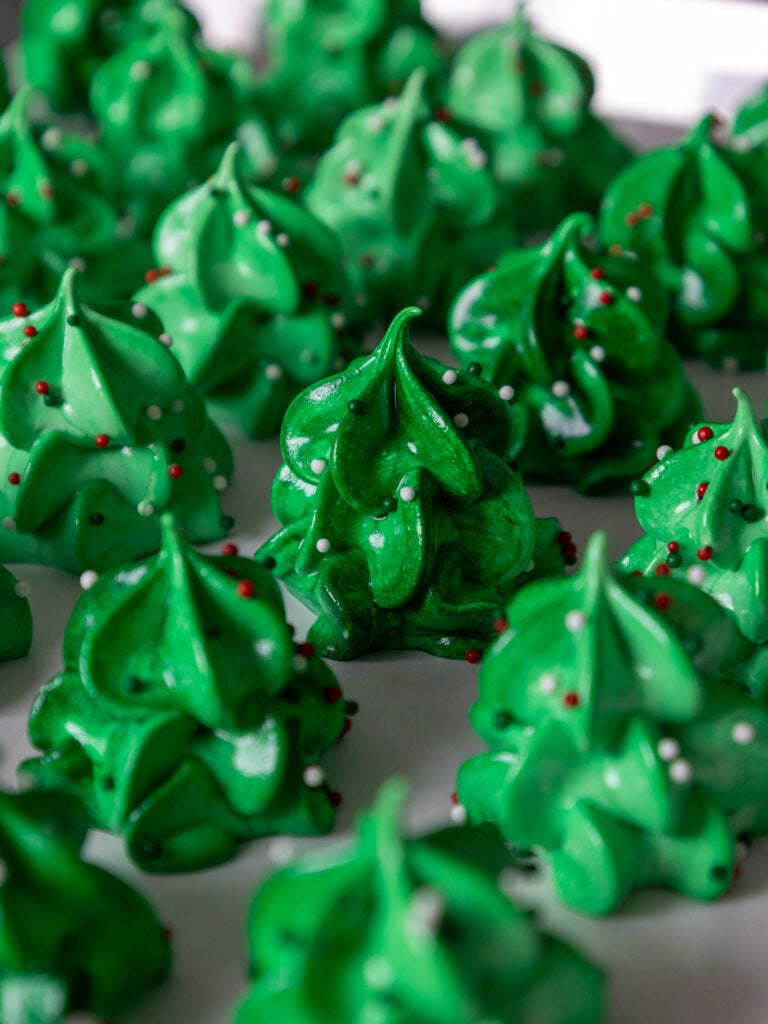 image of a cute green meringue Christmas tree