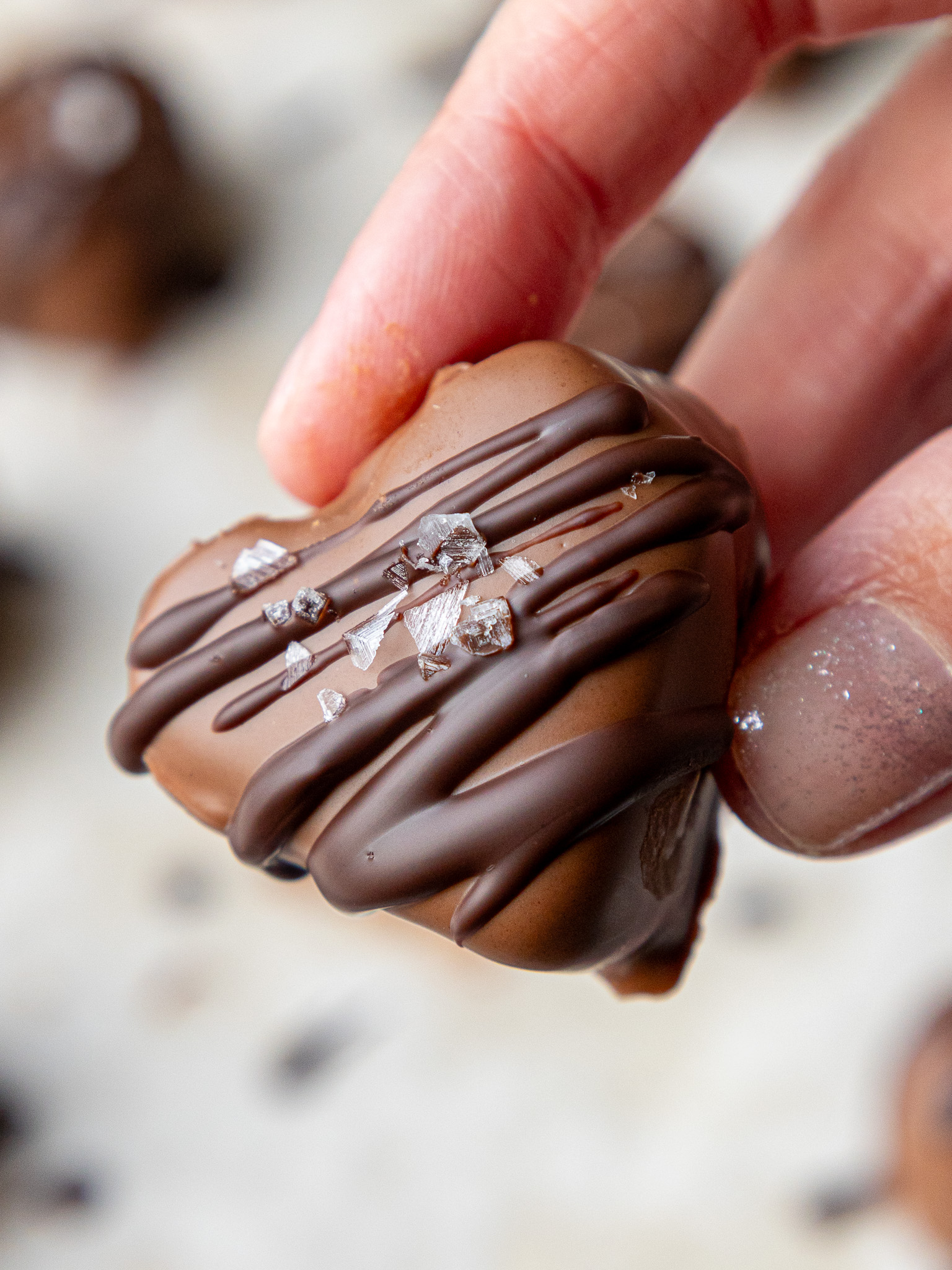 image of a chocolate covered peanut butter heart