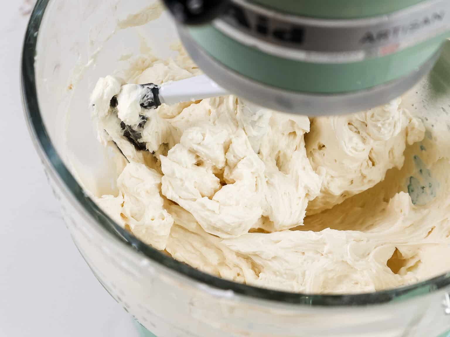 image of not too sweet buttercream that's been whipped up to the perfect consistency