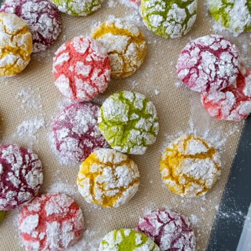 Mini Crinkle Cookies for Spring & Easter