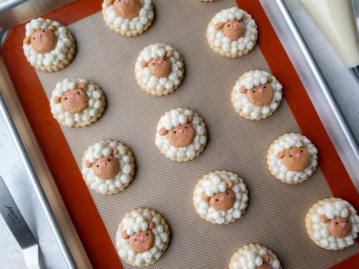 image of cute sheep cookies made for Easter