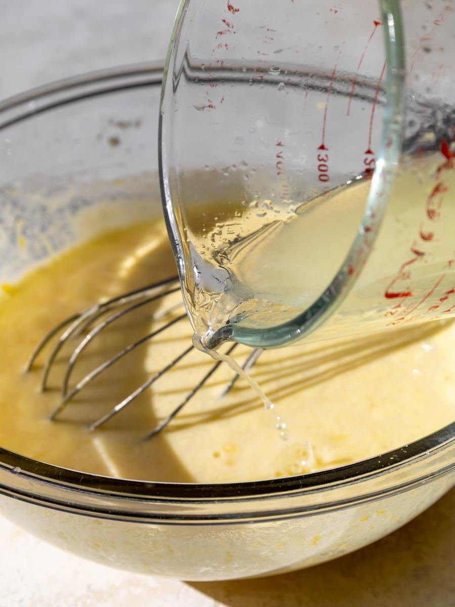 image of lemon curd filling being made to make lemon meringue bars