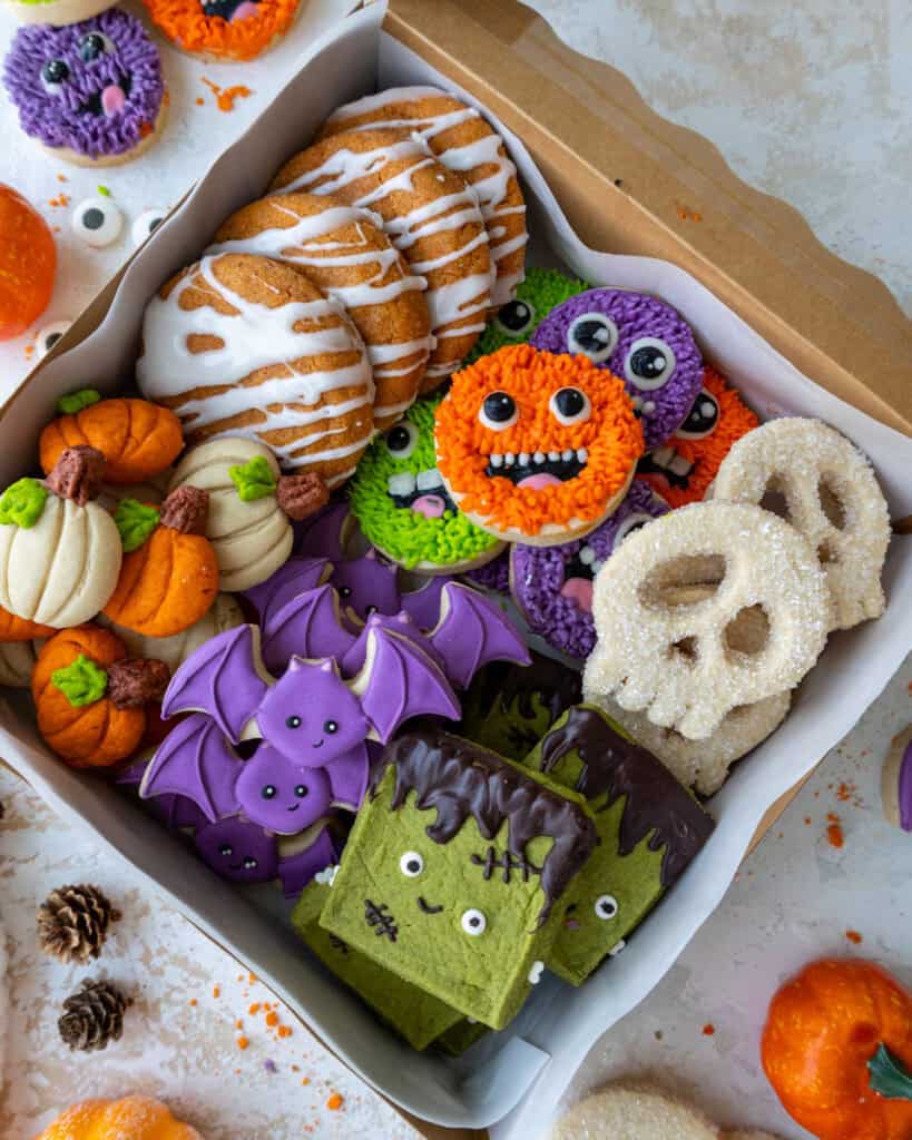 image of chelsweets 2026 halloween cookie boxes