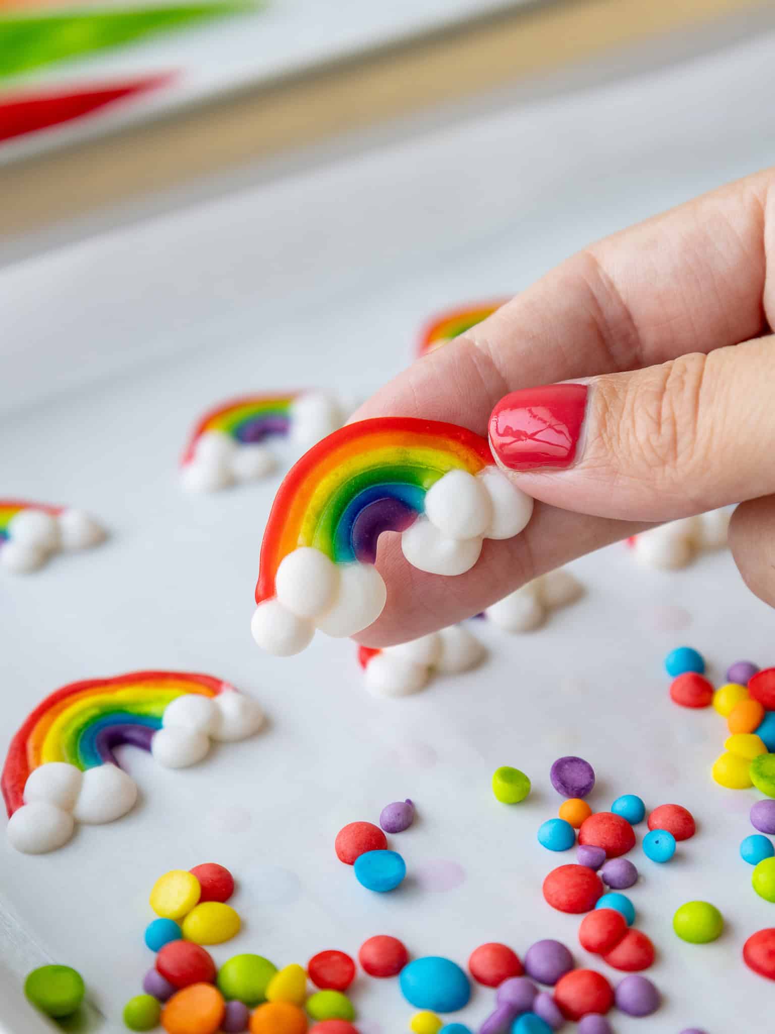 image of a homemade rainbow sprinkles