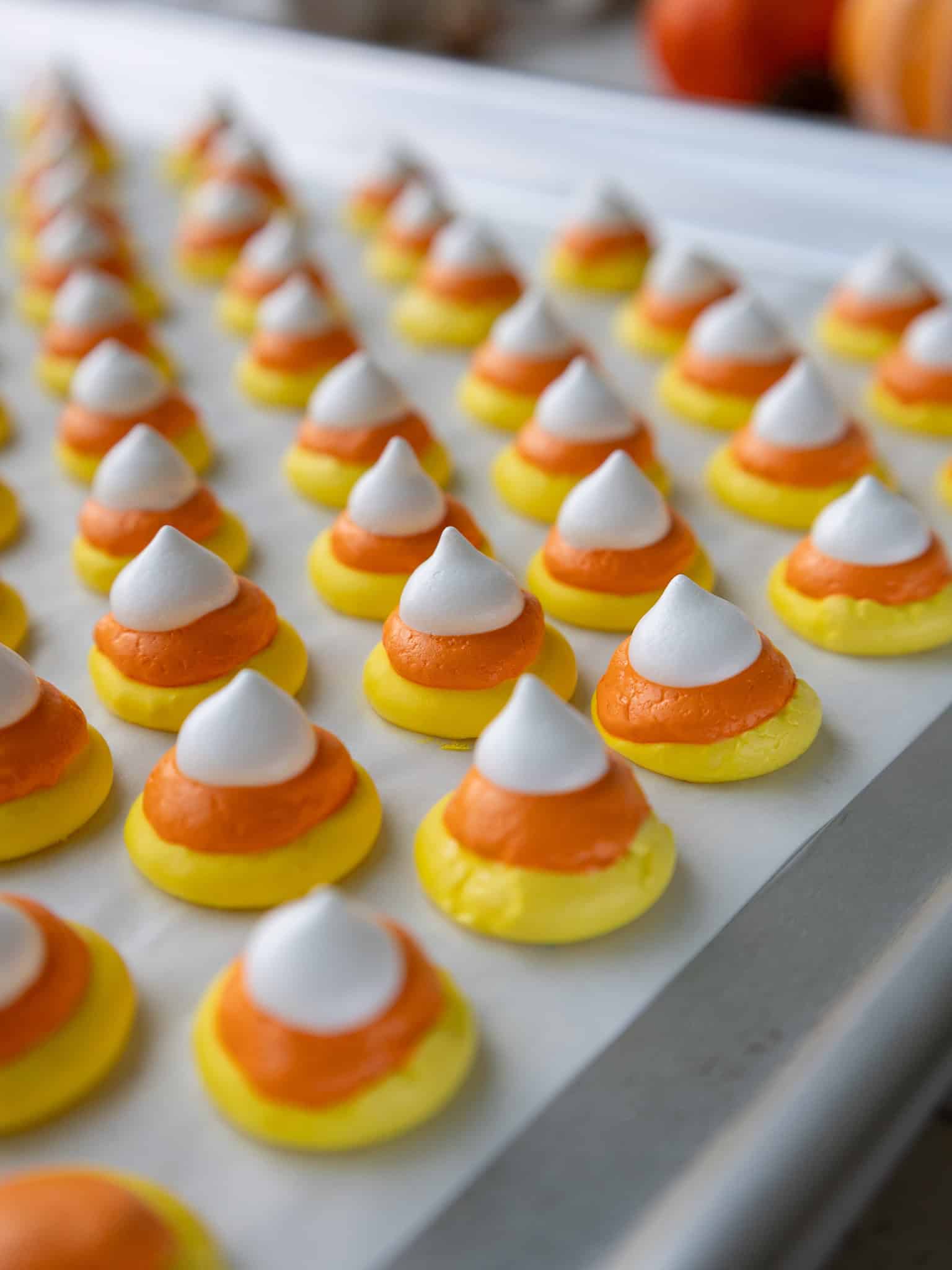 image of baked candy corn meringue