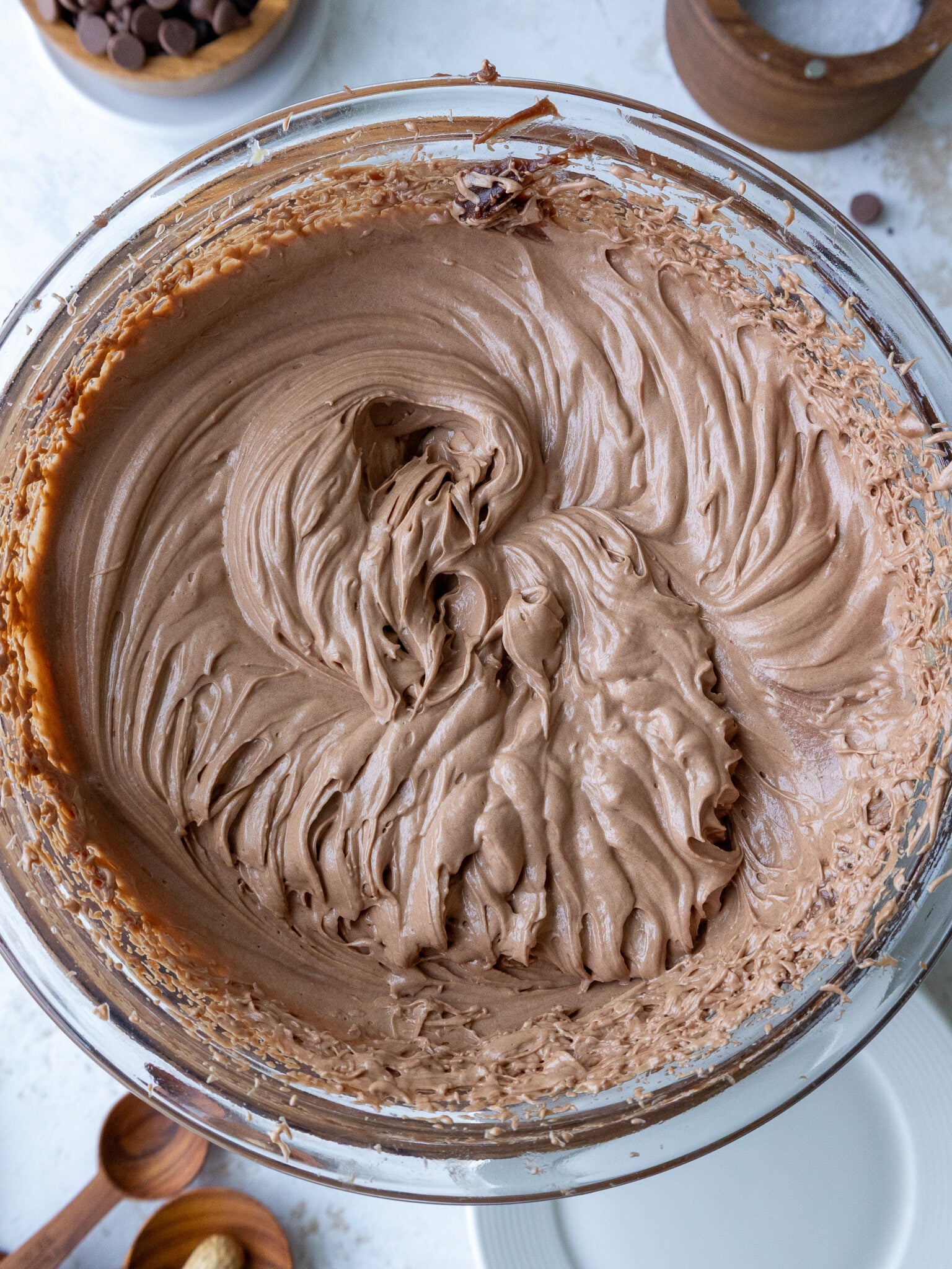 image of whipped chocolate peanut butter ganache